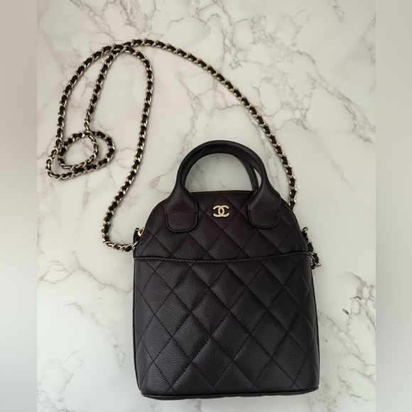 Chanel Clutch with Chain Caviar Leather Handbag- Burgundy - Picture 1 of 5